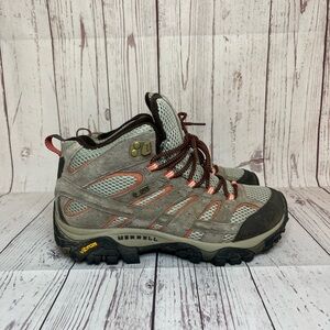 Merrell Women's Size 8.5 Moab 2 Mid Waterproof Hiking Boots Brown Black